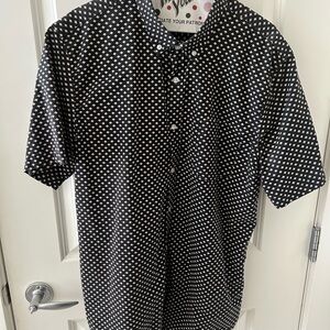 Obey Black and White Casual Button Down Shirt